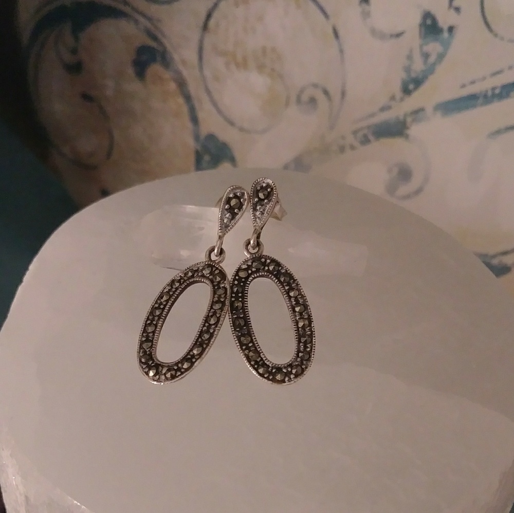 Sterling Silver Marcasite Earrings